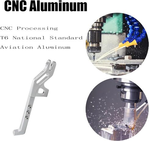 Motorcycle Kickstand Accessories Modified CNC Aluminum Alloy Adjustable Tripod Holder Kickstand Foot Side Support Stand For Dirt Bike Light Bee Surron Sur-Ron Sur Ron X S X160 X260 (Silver) in Saudi Arabia