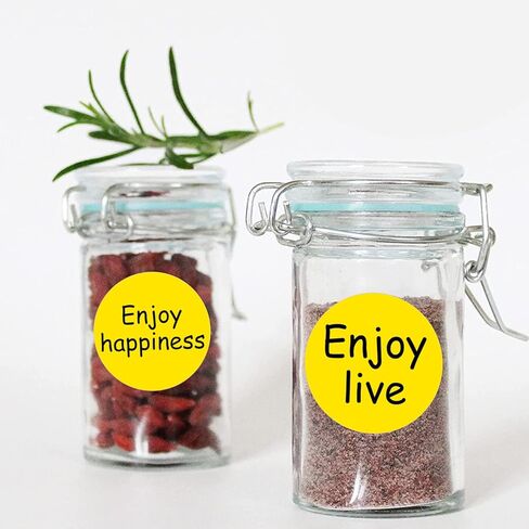 ملصقات دائرية مقاس 5.08 سم، ملصقات منقطة برمز لون دائم، 500 لكل لفة، أصفر in Kuwait