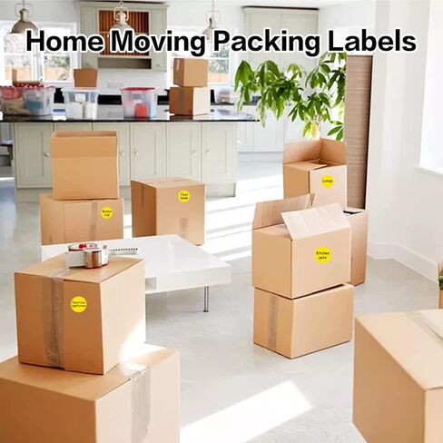 ملصقات دائرية مقاس 5.08 سم، ملصقات منقطة برمز لون دائم، 500 لكل لفة، أصفر in Kuwait