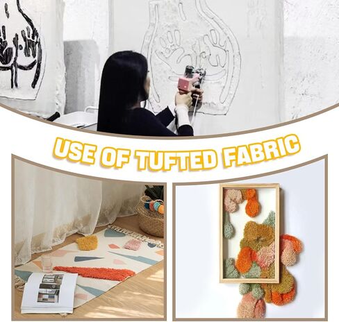 Tufting Cloth 59" × 78" Monks Cloth with Marked Lines, Monk Cloth Fabric for Punch Needle Durable and Stretches Well On The Frame for Rug Tufting Gun and Rug Punch Needle in Saudi Arabia