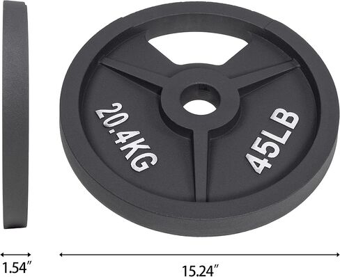 Signature Fitness Cast Iron Plate Weight Plate for Strength Training and Weightlifting, Olympic or Standard in Saudi Arabia