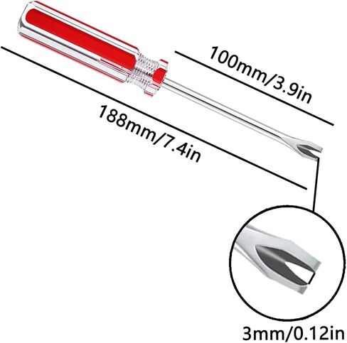 YXCCSE 4 قطع من رافع المسامير 3 مم على شكل حرف U، برشام أساسي للأظافر، CRV-Chrome Tack Puller أداة مفك براغي مزيل التيلة للمفروشات in Kuwait