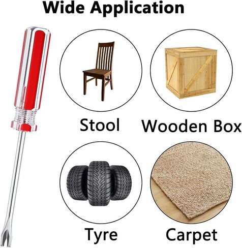 YXCCSE 4 قطع من رافع المسامير 3 مم على شكل حرف U، برشام أساسي للأظافر، CRV-Chrome Tack Puller أداة مفك براغي مزيل التيلة للمفروشات in Kuwait