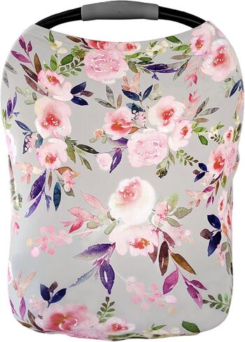 أغطية مقاعد السيارة وغطاء الرضاعة من بوبي - نمط زهور ناعم وقابل للتمدد (غريس) in Kuwait