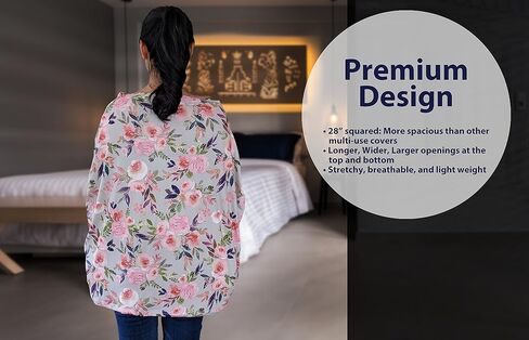 أغطية مقاعد السيارة وغطاء الرضاعة من بوبي - نمط زهور ناعم وقابل للتمدد (غريس) in Kuwait