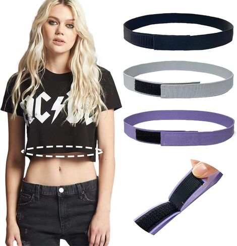 QOEP Crop Band Adjustable Band for Women Waist Band Shirt Band Crop Top Band for Tucking Shirts or Sweater in Saudi Arabia