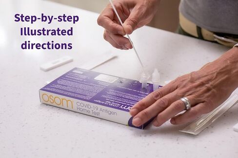 Osom COVID-19 Antigen Home Test, 12 Rapid Tests Included, Results in 15 Minutes, Made in The USA, Easy to Use (12 Tests) in Saudi Arabia