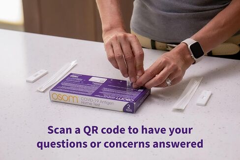 Osom COVID-19 Antigen Home Test, 12 Rapid Tests Included, Results in 15 Minutes, Made in The USA, Easy to Use (12 Tests) in Saudi Arabia