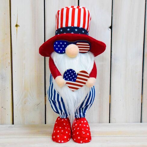 Yiaht 2pcs 4th of July Gnomes Decorations American Patriotic Gnomes Plush Gifts for Memorial Day Independence Day Red White and Blue Labor Veterans Day Patriotic Decorations Fourth of July Gnomes in Saudi Arabia