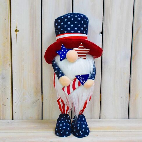 Yiaht 2pcs 4th of July Gnomes Decorations American Patriotic Gnomes Plush Gifts for Memorial Day Independence Day Red White and Blue Labor Veterans Day Patriotic Decorations Fourth of July Gnomes in Saudi Arabia