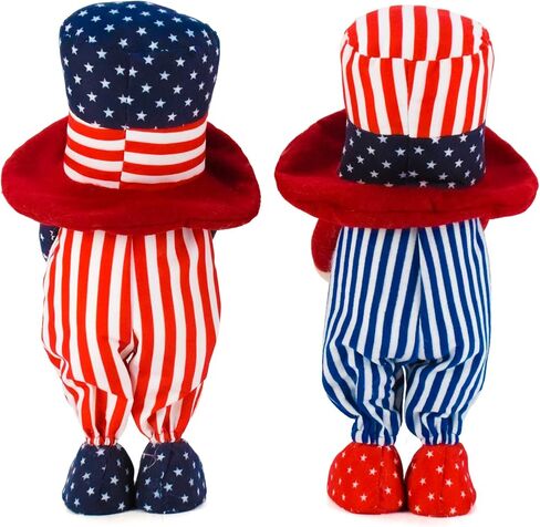 Yiaht 2pcs 4th of July Gnomes Decorations American Patriotic Gnomes Plush Gifts for Memorial Day Independence Day Red White and Blue Labor Veterans Day Patriotic Decorations Fourth of July Gnomes in Saudi Arabia