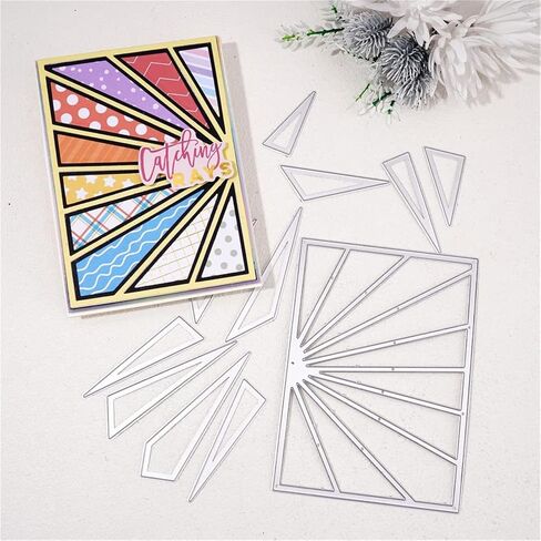 Ammsochy Cutting Dies Metal Stencils Scrapbooking Tools Flowers Lace Frame DIY Embossing Template for Paper Card Making Album Arts Crafts Supplies (Rectangle Love line frame-13.8x10.5cm) in Saudi Arabia