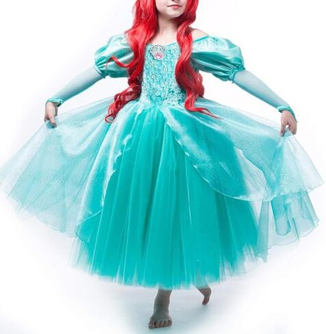 TYHTYM Deluxe Princess Costumes Little Girls Dress Kids Fancy Gown Cosplay Halloween Party 2-11T in Saudi Arabia