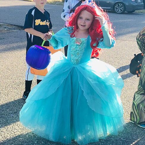 TYHTYM Deluxe Princess Costumes Little Girls Dress Kids Fancy Gown Cosplay Halloween Party 2-11T in Saudi Arabia