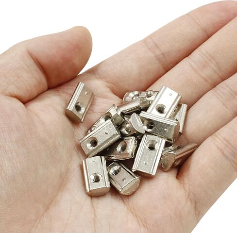 Zorveiio 100Pcs 2020 Series Half Round Roll in Spring M3 T Nuts,Roll in Spring T Slot Nut,M3 T Spring Nuts Fastener Nut Assortment for Aluminum Profile,3D Printer,CNC Router in Saudi Arabia