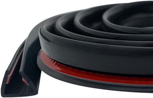 حافة مطاطية Tintvent باللون الأسود، تناسب حافة 1/2 بوصة، شريط حافة قناة U للأسطح الحادة/الخشنة، واقي الحواف للسيارات والقوارب والآلات والمزيد، 10 أقدام in Kuwait