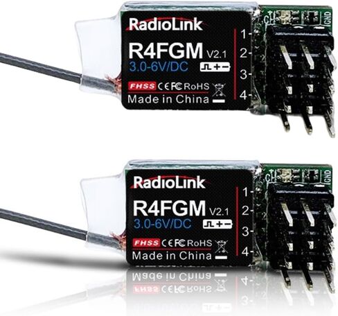جهاز استقبال جيروسكوبي من Radiolink R4FGM 2.4Ghz 4 قنوات RC بطول 400 متر طويل المدى للسيارات الصغيرة جهاز إرسال RC RC8X RC4GS V3/RC6GS V3/T8S/T8FB in Kuwait