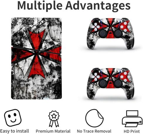 Vinyl Skin for PS5 Slim Disk Edition, Console and Controller Skins for PS5 Slim Disk Edition, Decal Sticker for PS5 Slim Skin Console and Controllers - Sea Wave in Saudi Arabia
