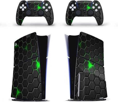 Vinyl Skin for PS5 Slim Disk Edition, Console and Controller Skins for PS5 Slim Disk Edition, Decal Sticker for PS5 Slim Skin Console and Controllers - Sea Wave in Saudi Arabia