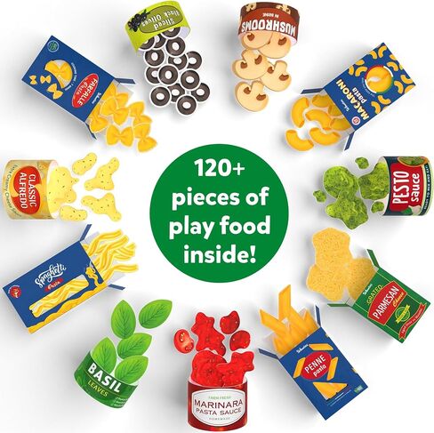 Skillmatics Pretend Play Pasta Set - 11 Containers, 120+ Play Food Items for Child's Play, Back-to-School Play Kitchen Accessories, Toy Kitchen, Gifts for Kids & Toddlers Ages 3, 4, 5, 6, 7 in Saudi Arabia