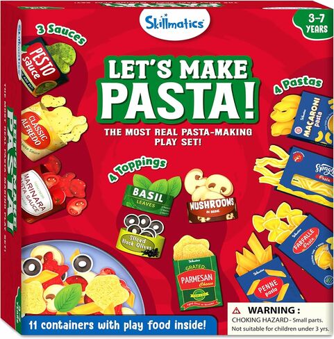 Skillmatics Pretend Play Pasta Set - 11 Containers, 120+ Play Food Items for Child's Play, Back-to-School Play Kitchen Accessories, Toy Kitchen, Gifts for Kids & Toddlers Ages 3, 4, 5, 6, 7 in Saudi Arabia