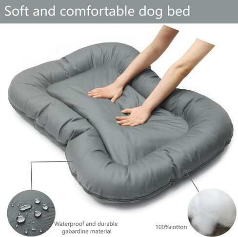 safbuyoon Dog Bed, Dog Crate Mat, Pet Bed Mat for Lage Dog, Non-Slip, Washable, Warm and Soft PP motton Pet Mat for Indoor, Crate, Travel (Large) in Saudi Arabia