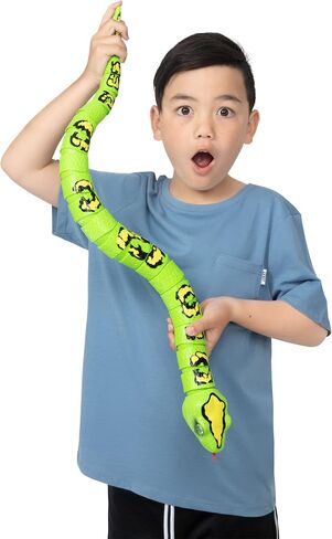 Robo Alive King Python by ZURU (Frustration Free Packaging) Battery-Powered Robotic Snake , Interactive Kids Toys, Giant Prank Snake Toy for Boys, 31 Inches in Saudi Arabia