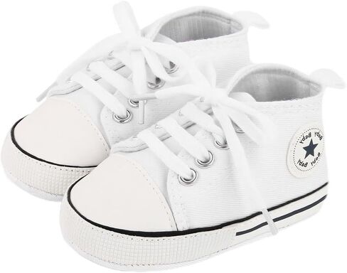 QIETION Baby Boys Girls Sneaker Soft Anti-Slip Sole Newborn Infant First Walkers Canvas Denim Fashion Shoes in Saudi Arabia