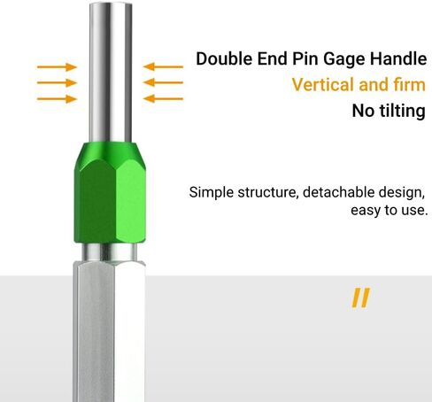 مقبض مزدوج من سبائك الألومنيوم بمقبض غيج، حامل دبوس غيج مقبض مقياس Go No Go لـ Pin Gage (1-2 مم) in Kuwait