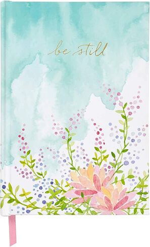 سي آر جيبسون دفتر يوميات بغلاف مقوى بألوان مائية "Be Still" للنساء، مقاس 15.24 سم عرض × 21.5 سم طول، 160 صفحة in Kuwait