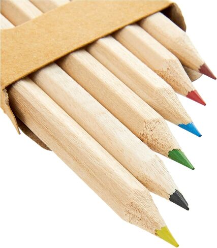 eBuyGB Kids Mini Coloring Pencils - Set of 6 Assorted Colors - Bulk Party Favors for Birthday Parties - Pre-Sharpened - Non-Toxic Colored Pencils for Kids (Pack of 10) in Saudi Arabia