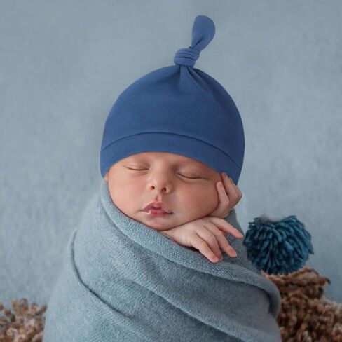 Durio 8 Pack Newborn Baby Hats Set Unisex Baby Beanie for Boy Girl Hats Soft Cotton Infant Beanie Newborn Hats for Baby Girls in Kuwait