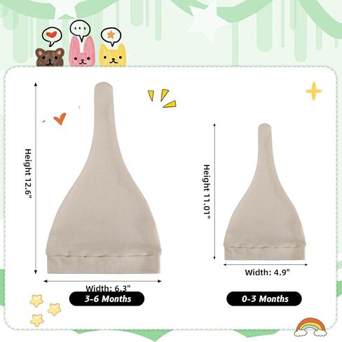 Durio 8 Pack Newborn Baby Hats Set Unisex Baby Beanie for Boy Girl Hats Soft Cotton Infant Beanie Newborn Hats for Baby Girls in Kuwait