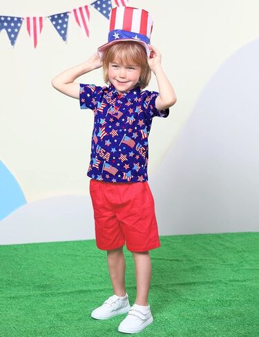 قبعة الأطفال COSLAND Baby في الرابع من يوليو، قبعة العم سام، متعددة الألوان، 1-3T in Kuwait