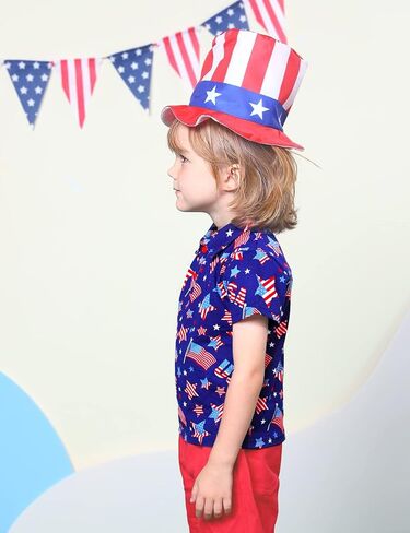 قبعة الأطفال COSLAND Baby في الرابع من يوليو، قبعة العم سام، متعددة الألوان، 1-3T in Kuwait