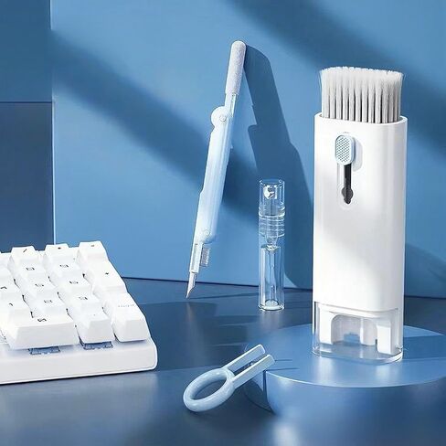 LEJIAWA Keyboard Earphone Cleaner, Kit for Earphone, Keyboard, Laptop, Phone, 7 in 1 Electronic Kit, Electronic Cleaning Kit with Retractable Big Brush, Portable, Screen Cleaner Sprayer, Pc Monitor in Saudi Arabia