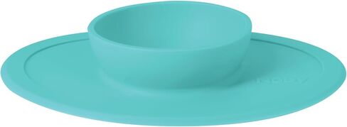 Nuby Sure Grip Silicone Feeding Bowl - Toddler Suction Plate - 6+ Months - Aqua in Saudi Arabia