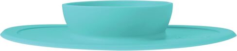 Nuby Sure Grip Silicone Feeding Bowl - Toddler Suction Plate - 6+ Months - Aqua in Saudi Arabia