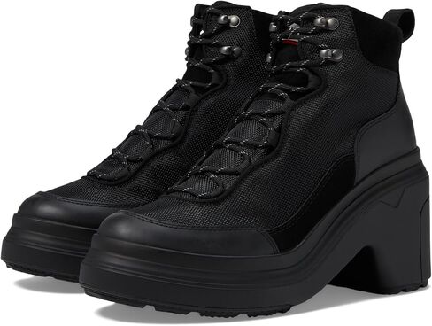Hunter Womens Discoverer Ankle Lace-Up Heel Boot Black 5 M in Saudi Arabia