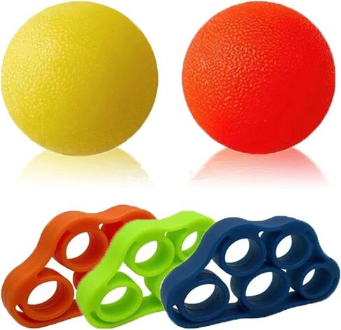 (5 PCS)Hand Grip Strengthener, Finger Exerciser, Grip Strength Trainer NEW MATERIAL Forearm grip workout, Finger Stretcher, Relieve Wrist & Thumb Pain, Carpal tunnel, Great for Rock Climbing and More in Saudi Arabia
