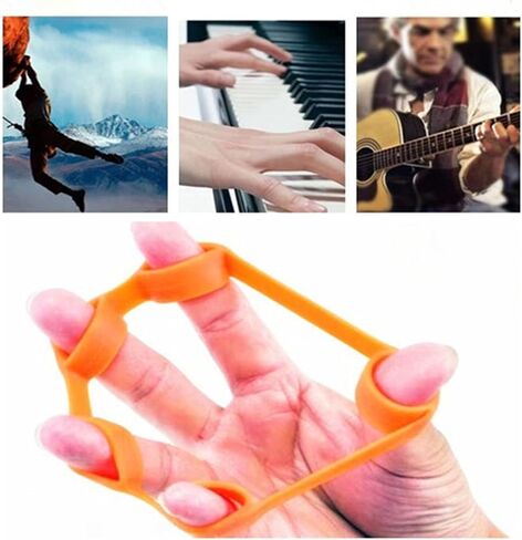 (5 PCS)Hand Grip Strengthener, Finger Exerciser, Grip Strength Trainer NEW MATERIAL Forearm grip workout, Finger Stretcher, Relieve Wrist & Thumb Pain, Carpal tunnel, Great for Rock Climbing and More in Saudi Arabia