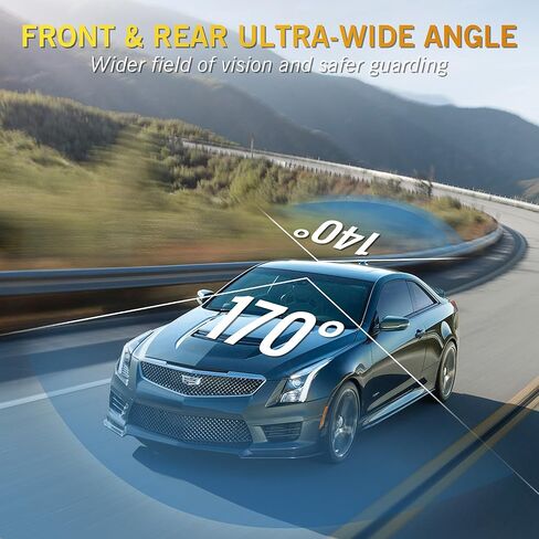 3 Channel Dash Cam Front and Rear,4K Full HD Dash Camera for Cars with 64G SD Card Built-in WiFi Car Dashboard Camera Recorder with 3'' IPS Screen 170°Wide Angle,WDR G-Sensor Parking Mode. in Saudi Arabia