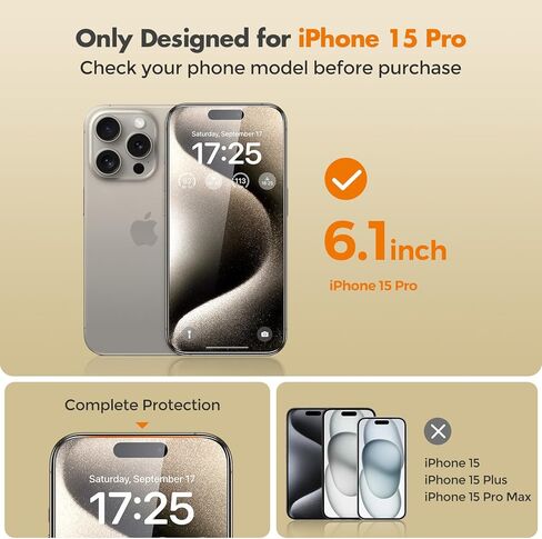 واقي شاشة من الزجاج المقوى المقاوم للكسر لهاتف iPhone 11 Pro/X/XS [3 عبوات] [99.99% HD Clear] [إطار سهل التركيب] [صلابة 9H] [تغطية كاملة] [خالية من الفقاعات] لهاتف Apple 5.8 بوصة in Kuwait