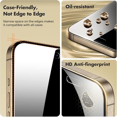 واقي شاشة من الزجاج المقوى المقاوم للكسر لهاتف iPhone 11 Pro/X/XS [3 عبوات] [99.99% HD Clear] [إطار سهل التركيب] [صلابة 9H] [تغطية كاملة] [خالية من الفقاعات] لهاتف Apple 5.8 بوصة in Kuwait