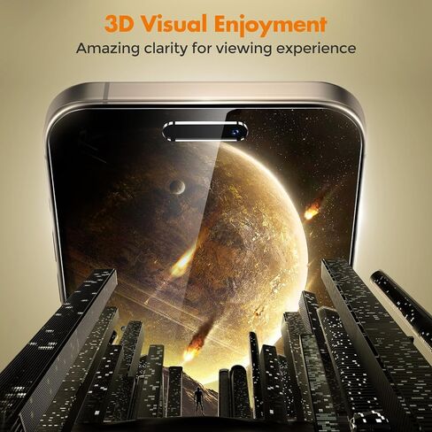 واقي شاشة من الزجاج المقوى المقاوم للكسر لهاتف iPhone 11 Pro/X/XS [3 عبوات] [99.99% HD Clear] [إطار سهل التركيب] [صلابة 9H] [تغطية كاملة] [خالية من الفقاعات] لهاتف Apple 5.8 بوصة in Kuwait