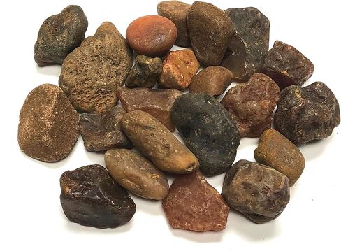 Crystal Collection Rough Carnelian Stones - Large 1" Pieces in Velvet Bag (1/2 Pound) in Saudi Arabia