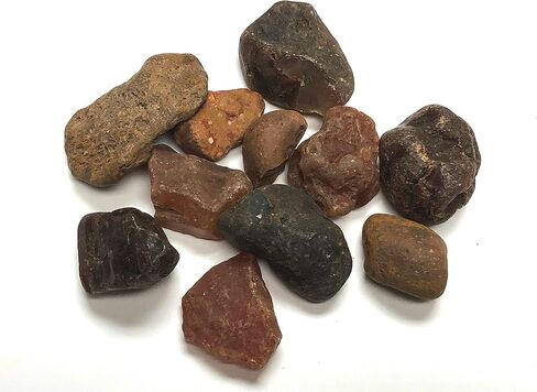 Crystal Collection Rough Carnelian Stones - Large 1" Pieces in Velvet Bag (1/2 Pound) in Saudi Arabia