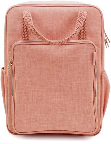 SoYoung All-Day Backpack - Aesthetic Backpack for Travel, Gym & Work, Lightweight Design with Laptop Sleeve & Water Bottle Pockets, Linen/Cotton Fabric - Muted Clay in Saudi Arabia