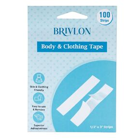 100 Strips Double Sided Tape for Fashion and Clothes for Clothes, Fabric Tape to Skin, Strong Adhesive Body Tape, Clear Transparent for All Skin Shades in Saudi Arabia