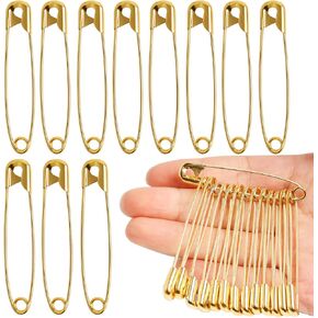 150 قطعة دبابيس أمان كبيرة دبابيس أمان فضية، 2.25 بوصة/56 مم دبوس ملابس معدني للحرف الفنية والخياطة وصنع المجوهرات in Kuwait